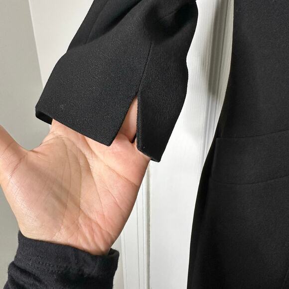 Karen Millen US 10/UK 14 Black Structured Crepe Pencil Midi Dress Career - Picture 10 of 11